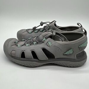 Keen SOLR Sandals Women's Sz 10.5 Light Gray Ocean Wave Water Shoes